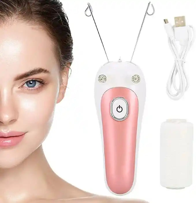 Electric Facial Threading Hair Removal Device – Painless Hair Remover for Upper Lip, Chin, and Face