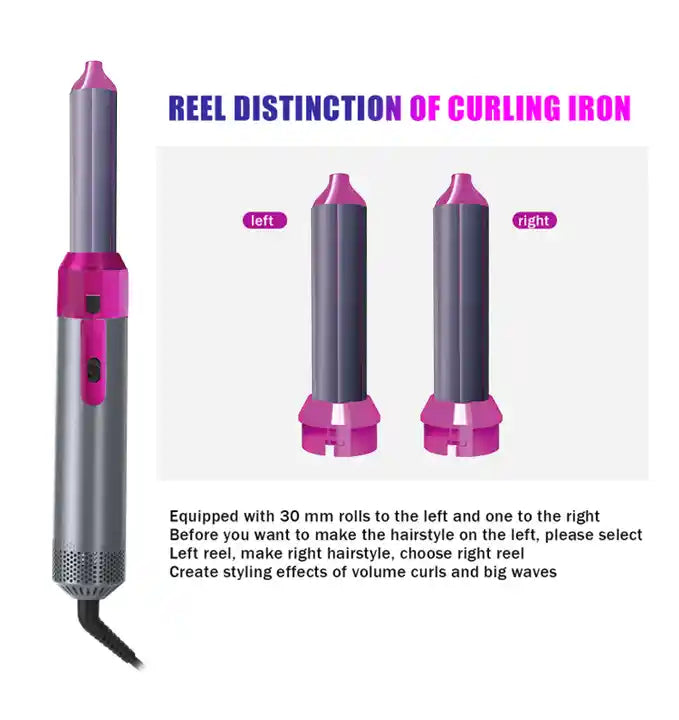 Hot Air Brush (5-in-1) – Ceramic Air Wrap Styler