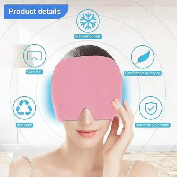 Migraine Relief Cap – Hot & Cold Therapy for Headaches, Sinus & Stress Relief