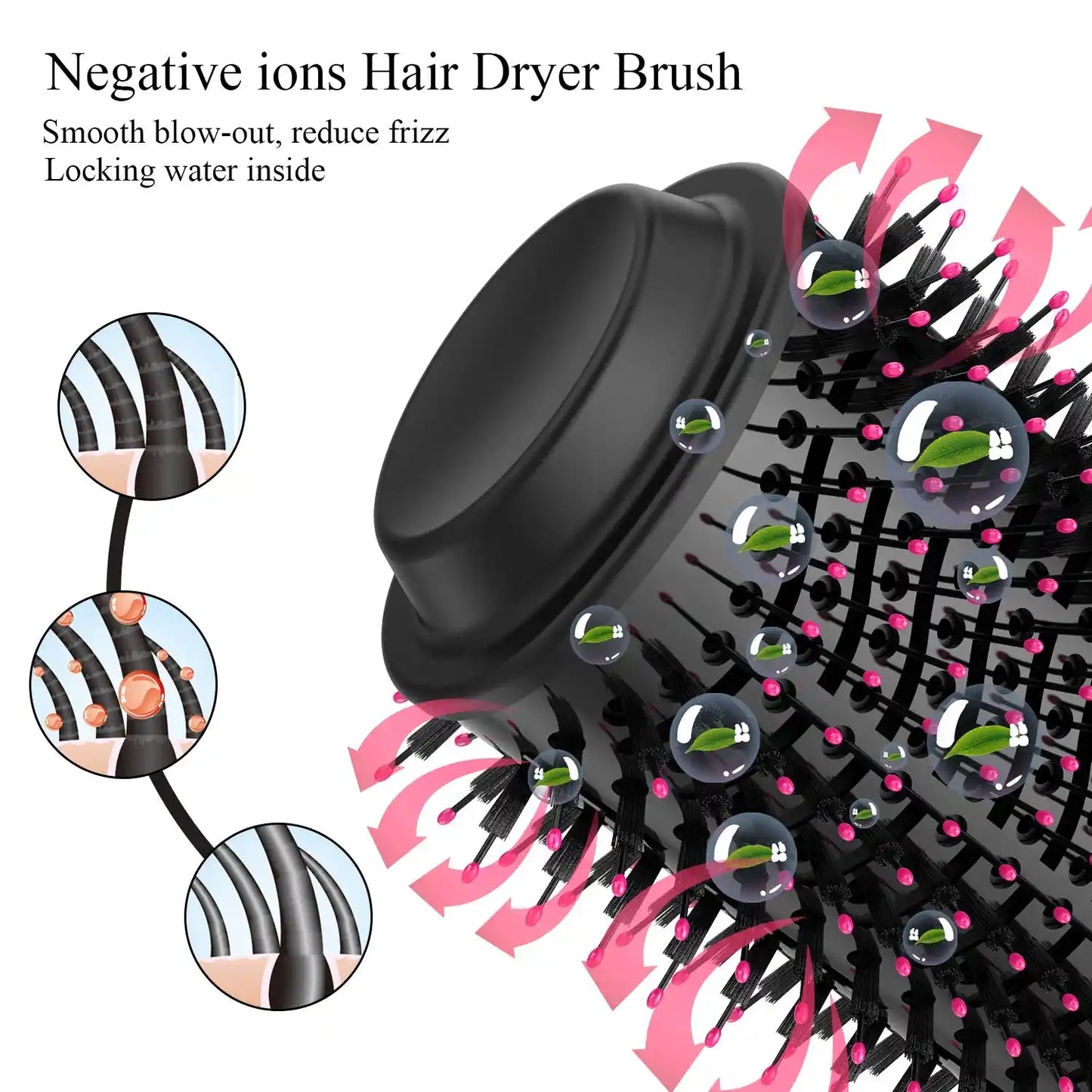 One Step Hot Air Brush – All-in-One Hair Dryer, Straightener, Curler & Volumizer