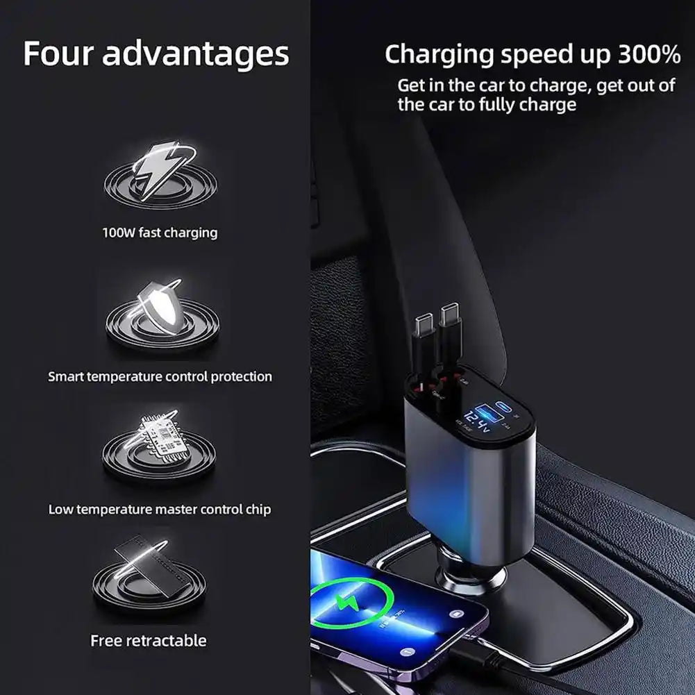4-in-1 Retractable Charger