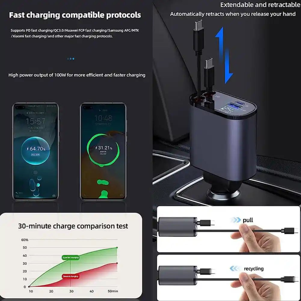 4-in-1 Retractable Charger
