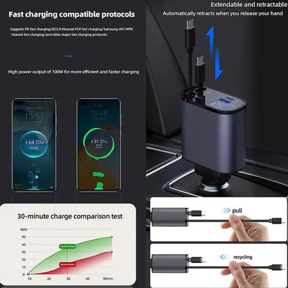 4-in-1 Retractable Charger