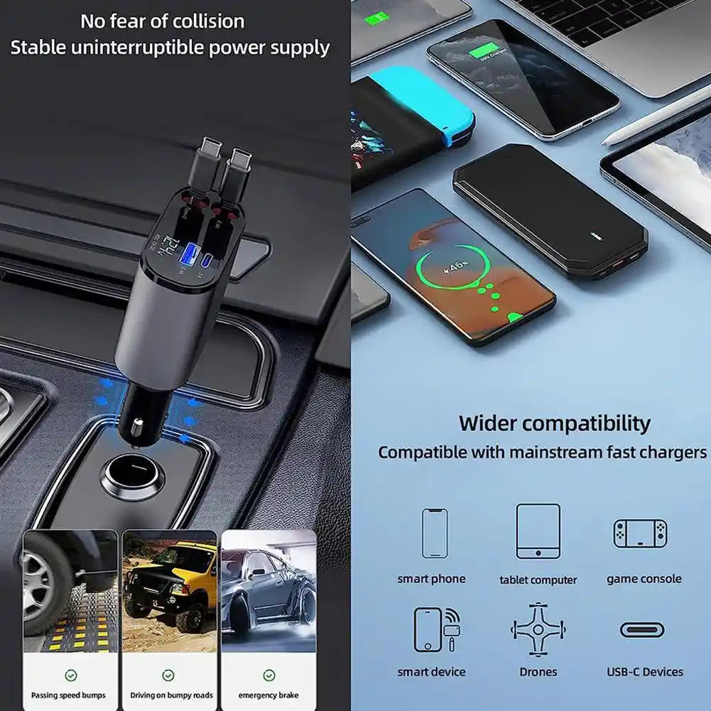 4-in-1 Retractable Charger