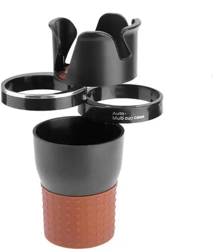 Auto Multi Cup Holder with 360-degree rotating dual cup design for cars