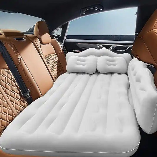 Car Bed Air Mat with Rear Seat Cover and Electric Pump for Road Trips and Car Camping