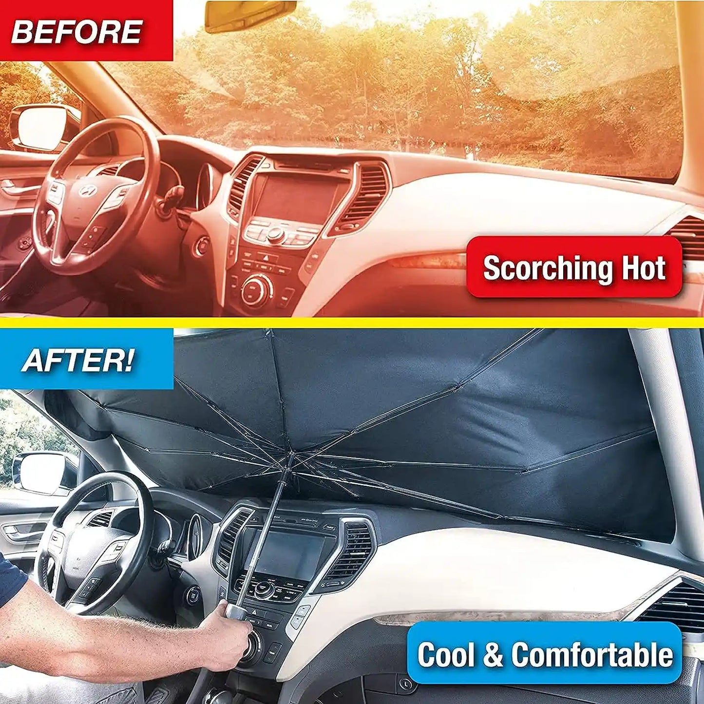 Car Windshield Sun Shade (BrellaShield)