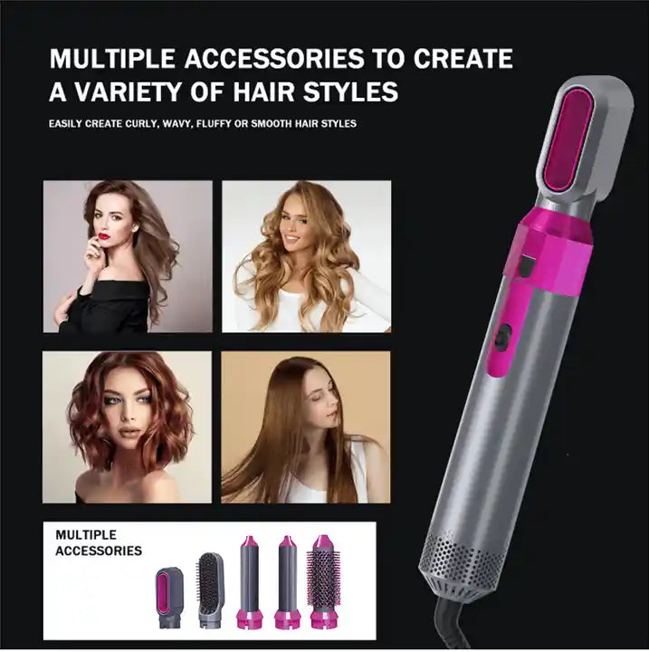 Hot Air Brush (5-in-1) – Ceramic Air Wrap Styler