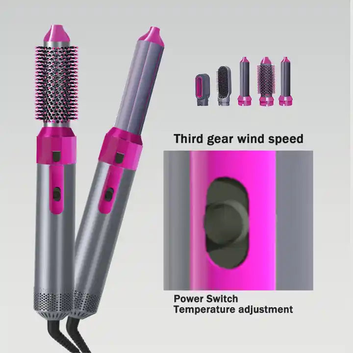 Hot Air Brush (5-in-1) – Ceramic Air Wrap Styler