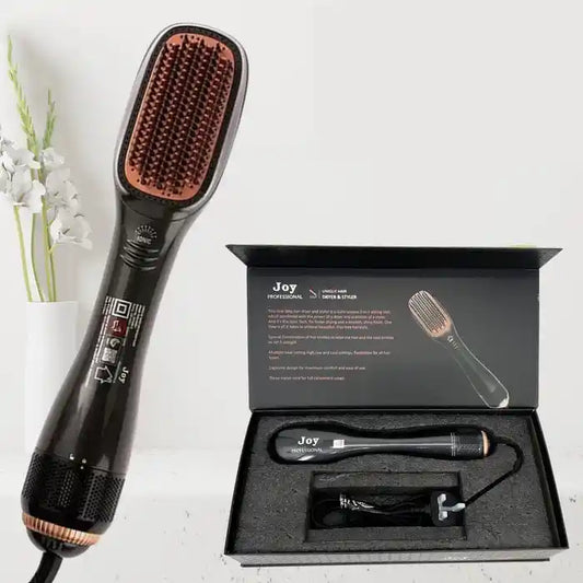 Joy Professional Hair Styling Brush – 2-in-1 Dryer and Straightener