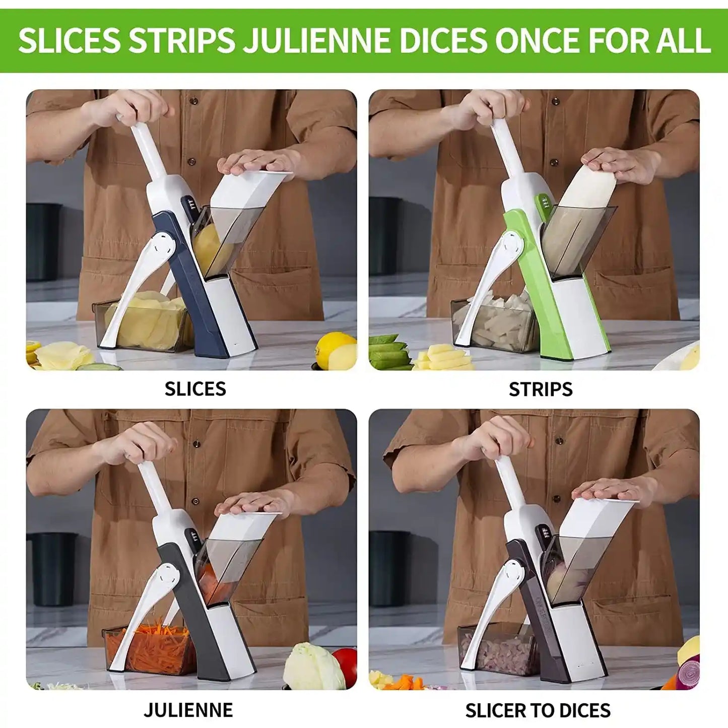 Manual Vegetable Cutter – Ultimate Slicer for Safe & Versatile Kitchen Prep