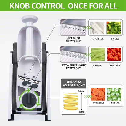 Manual Vegetable Cutter – Ultimate Slicer for Safe & Versatile Kitchen Prep