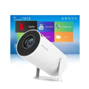 Mini Round Projector © – 4K Support, Android 11, Bluetooth & Wi-Fi 6 Enabled