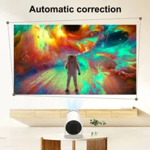 Mini Round Projector © – 4K Support, Android 11, Bluetooth & Wi-Fi 6 Enabled