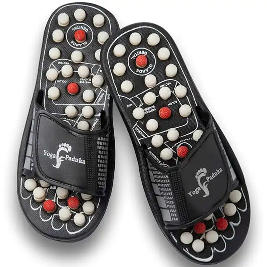 Natural Foot Slippers Massager with Acupressure and Magnetic Therapy for Pain Relief and Wellness