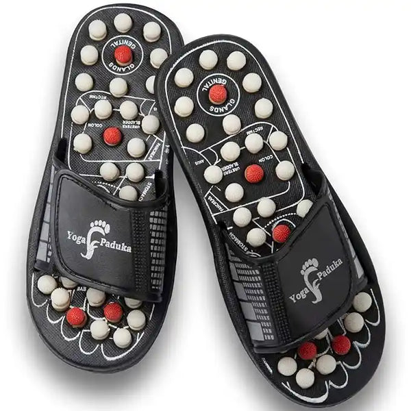 Natural Foot Slippers Massager with Acupressure and Magnetic Therapy for Pain Relief and Wellness