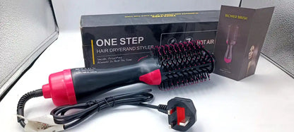 One Step Hot Air Brush – All-in-One Hair Dryer, Straightener, Curler & Volumizer