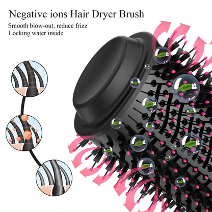 One Step Hot Air Brush – All-in-One Hair Dryer, Straightener, Curler & Volumizer
