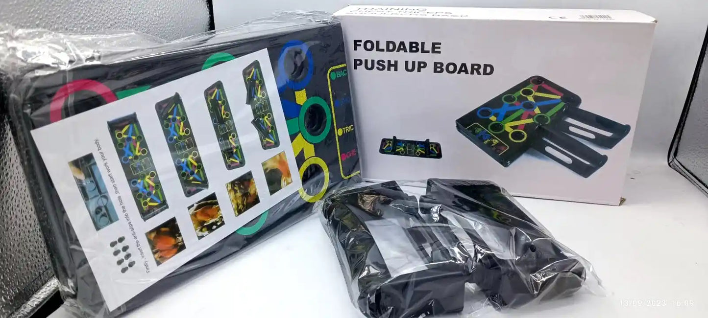 Push-Up Board – Non-Slip, Foldable, Color-Coded Muscle Targeting System