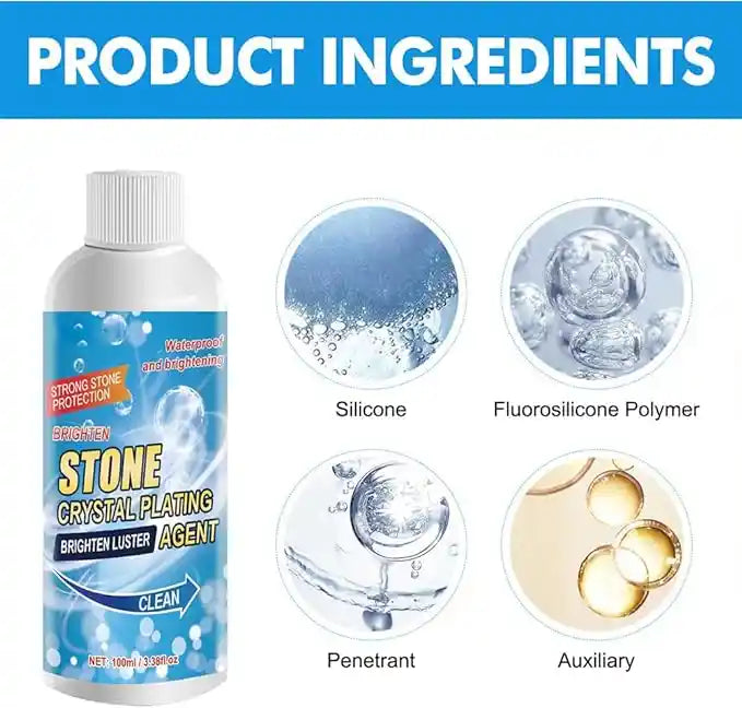 Stone Stain Remover Cleaner | Gel-Based All-Purpose Formula for Marble, Granite, Patios