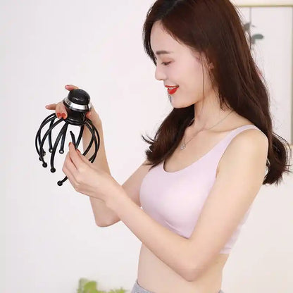 Vibration Head Massager – 12 Claw Electric Octopus Scalp Relaxation Tool